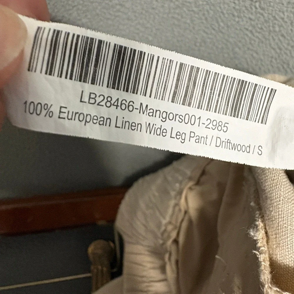 Quince 100% European Linen Wide Leg Pant Women Small Driftwood Excellent Linen